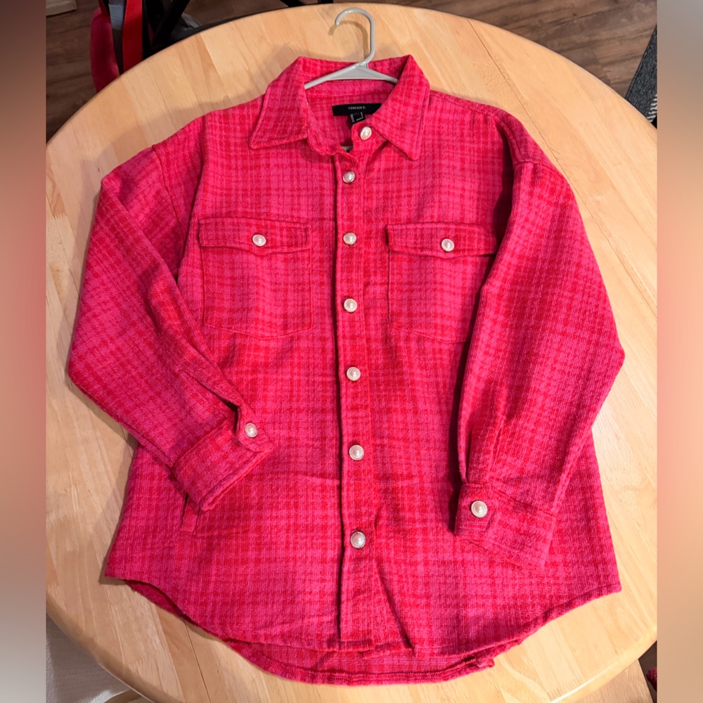 Forever 21 Bright Pink Knit Top